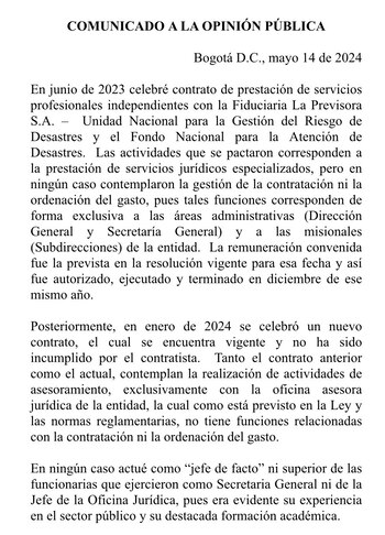 Iván Alfaro Gómez se pronunció