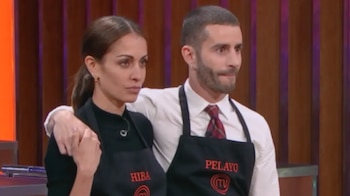 Hiba Abouk y Pelayo Díaz,