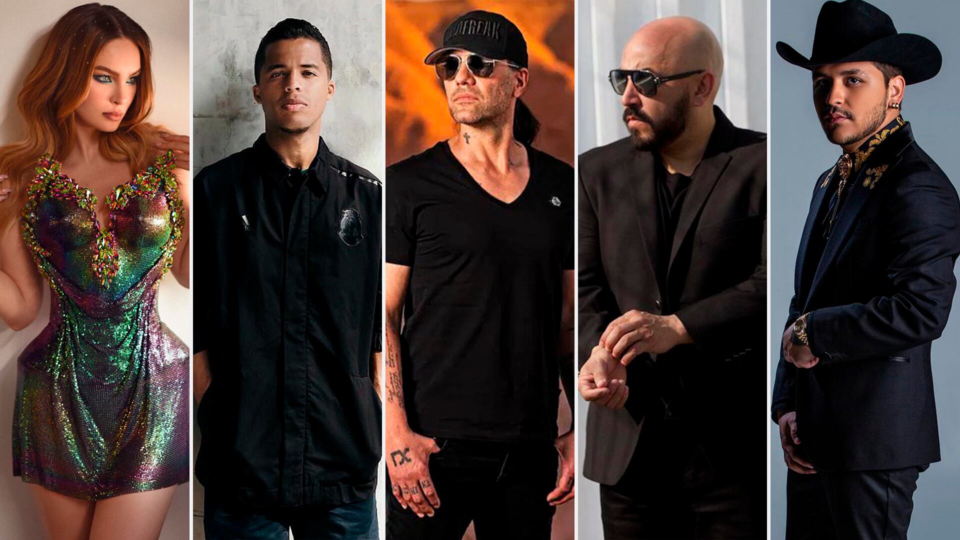 Fotos: Instagram @belindapop / @oficialgio / @crissangel / @lupilloriveraofficial / @nodal