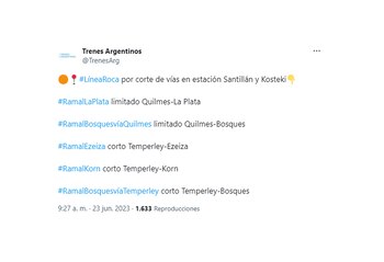 La línea Roca opera con