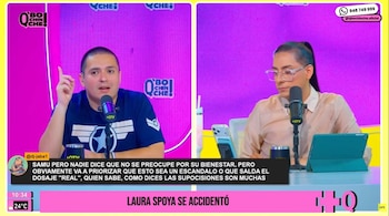 Dois apresentadores de TV discutem