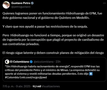 El presidente de la República