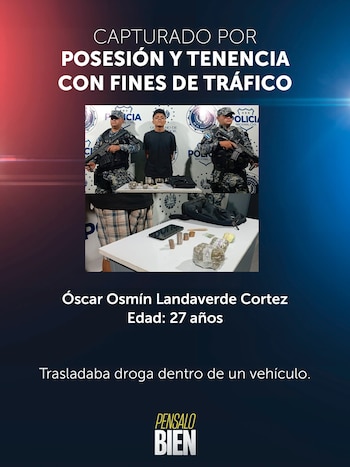 Agentes capturaron a Óscar Osmín L. C. en Soyapango tras localizar marihuana de distintos tamaños oculta en su vehículo. (Foto cortesía PNC)