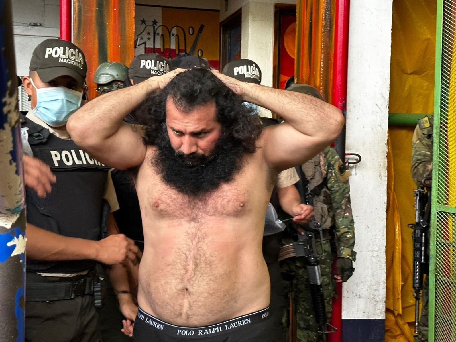 Alias Fito permaneció casi un año y medio prófugo de la justicia tras escaparse de la cárcel del Litoral en Guayaquil - crédito Fuerzas Militares de Ecuador - Policía Nacional del Ecuador