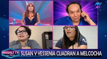 Melcochita explota contra sus hijas EN VIVO y lanza alarmante frase: “¿Quiere que me meta un balazo?”. Captura: Magaly TV La Firme.