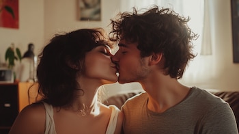 Cuando se besa a otra