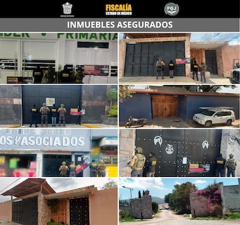 Estos son los inmuebles vinculados con "El Coronel". Crédito: FGJEM