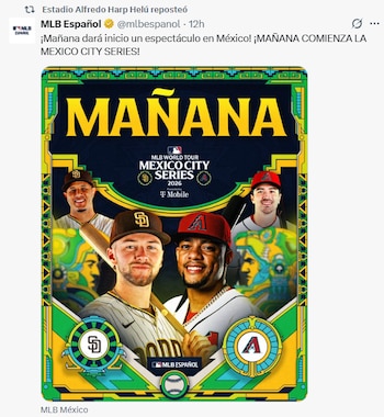 La Mexico City Series 2026 y la participación de los Padres refuerzan el legado del beisbol, los valores y la inspiración en la juventud mexicana. (X/ @mlbespanol)