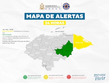 El riesgo de deslizamientos aumenta debido a la saturación de los suelos por las lluvias. Los comités de emergencia permanecen en vigilancia ante cualquier eventualidad. (Foto: COPECO)