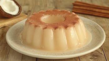 Deliciosa gelatina de coco con