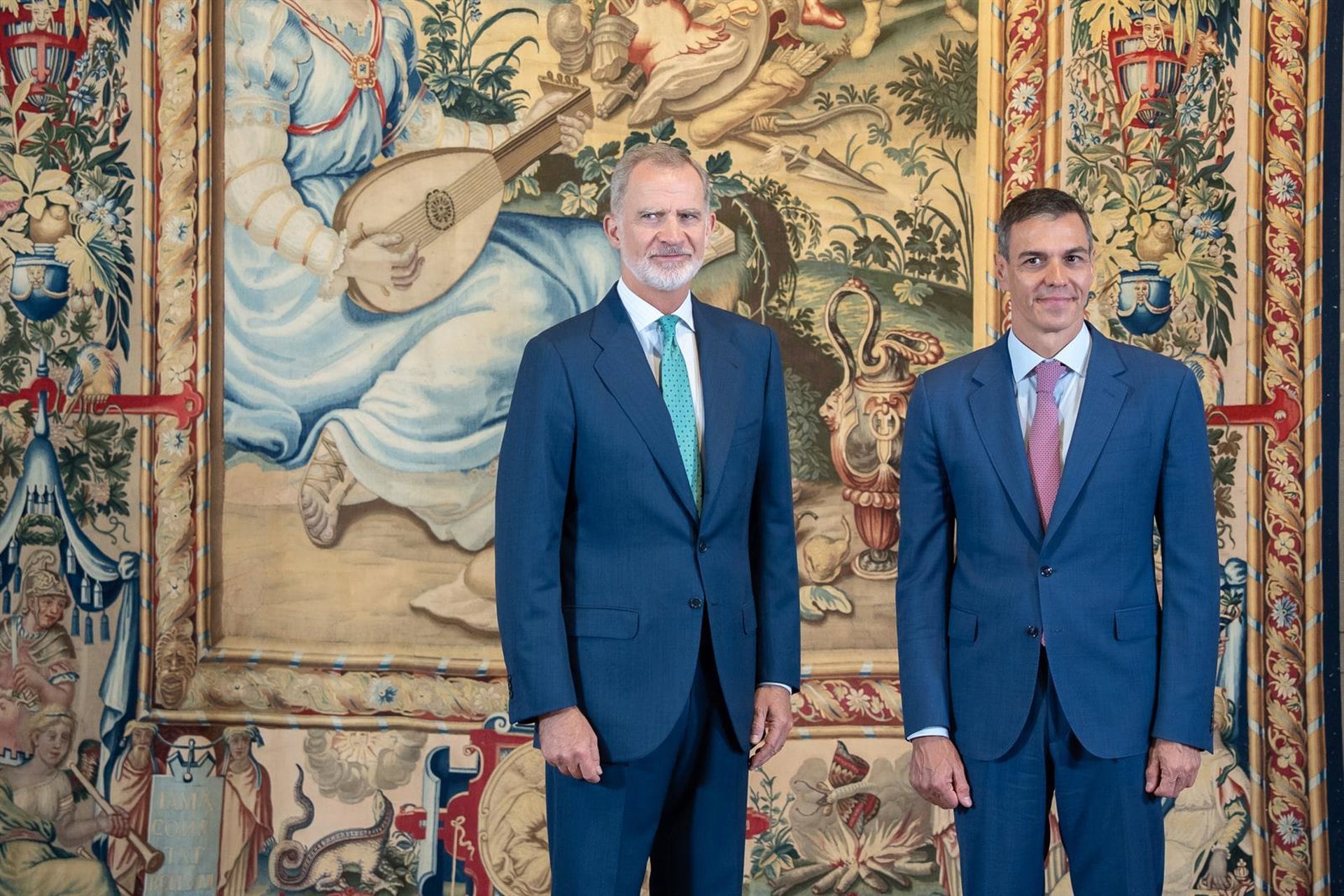 29/07/2026 El Rey Felipe VI (i) durante un despacho con el presidente del Gobierno, Pedro Sánchez (d), en el Palacio Real de la Almudaina, a 29 de julio de 2026, en Palma de Mallorca, Baleares (España).
POLITICA
Javier Fernández - Europa Press