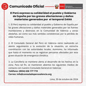 Comunicado de Cancillería.