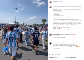 Carolina Baldini emociona con un mensaje para Giuliano Simeone y la Selección argentina