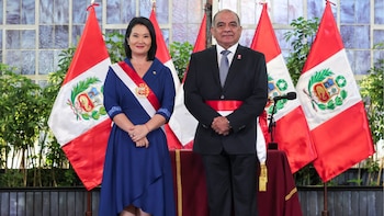 Keiko Fujimori nombra al general en retiro César Astudillo como ministro del Interior para enfrentar la crisis de seguridad en el Perú. (Foto: Presidencia de la República)