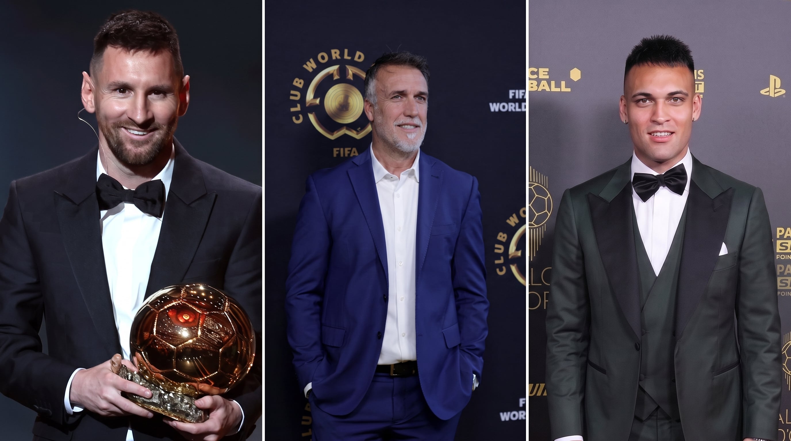 Messi, Batistuta y Lautaro Martínez están en el ranking de los argentinos más votados en la historia del Balón de Oro (Imagen Ilustrativa Infobae)