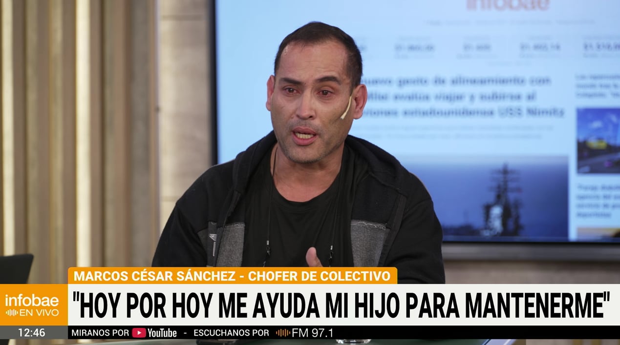 El chofer Marcos Sánchez relató la precariedad laboral y el impacto emocional de la crisis del transporte en el Área Metropolitana de Buenos Aires (Captura de video)