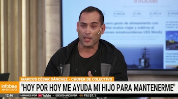 El chofer Marcos Sánchez relató la precariedad laboral y el impacto emocional de la crisis del transporte en el Área Metropolitana de Buenos Aires (Captura de video)