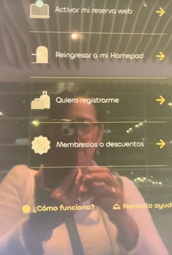 La experiencia de una viajera en las cabinas para dormir de El Dorado - crédito @viveluz/tiktok