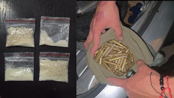 Incautan drogas, munición y material