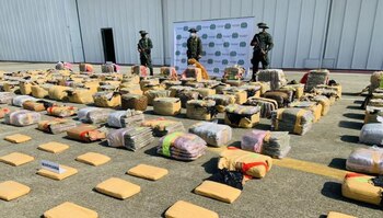 Canino antinarcóticos detectó cargamento de