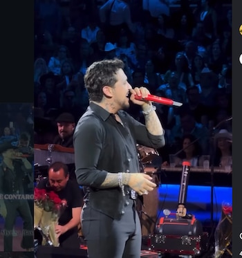 Christian Nodal en la Feria Nacional de San Marcos 2026 en Aguascalientes. (Captura de pantalla)