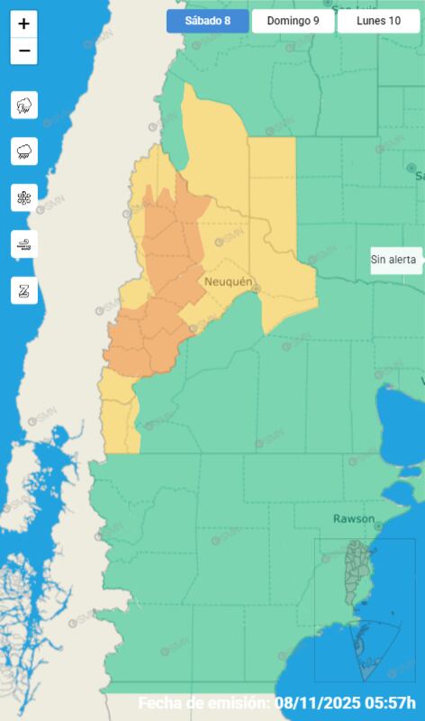 Las provincias en alerta por lluvias y tormentas (SMN)