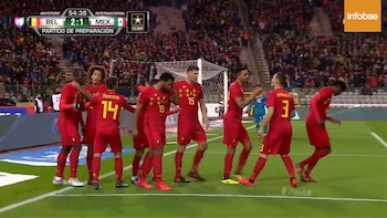 Con goles de Hirving Lozano, Andrés Guardado. Eden Hazard y Romelu Lukaku, México y Bélgica empataron 3-3 en 2017, como parte de su preparación rumbo al Mundial 2018. (Captura Infobae)