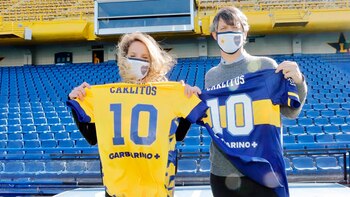 Mariana Casares y Mario Pergolini