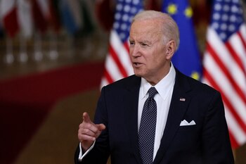 U.S. President Joe Biden speaks