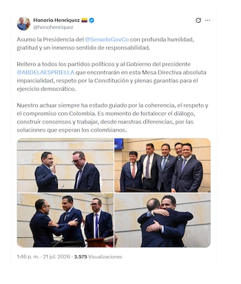 Honorio Henríquez garantizó libre ejercicio de los congresistas