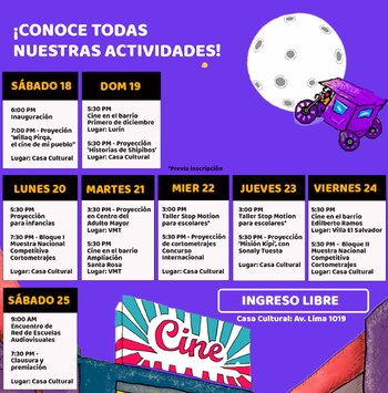 Actividades del Festival de Villa