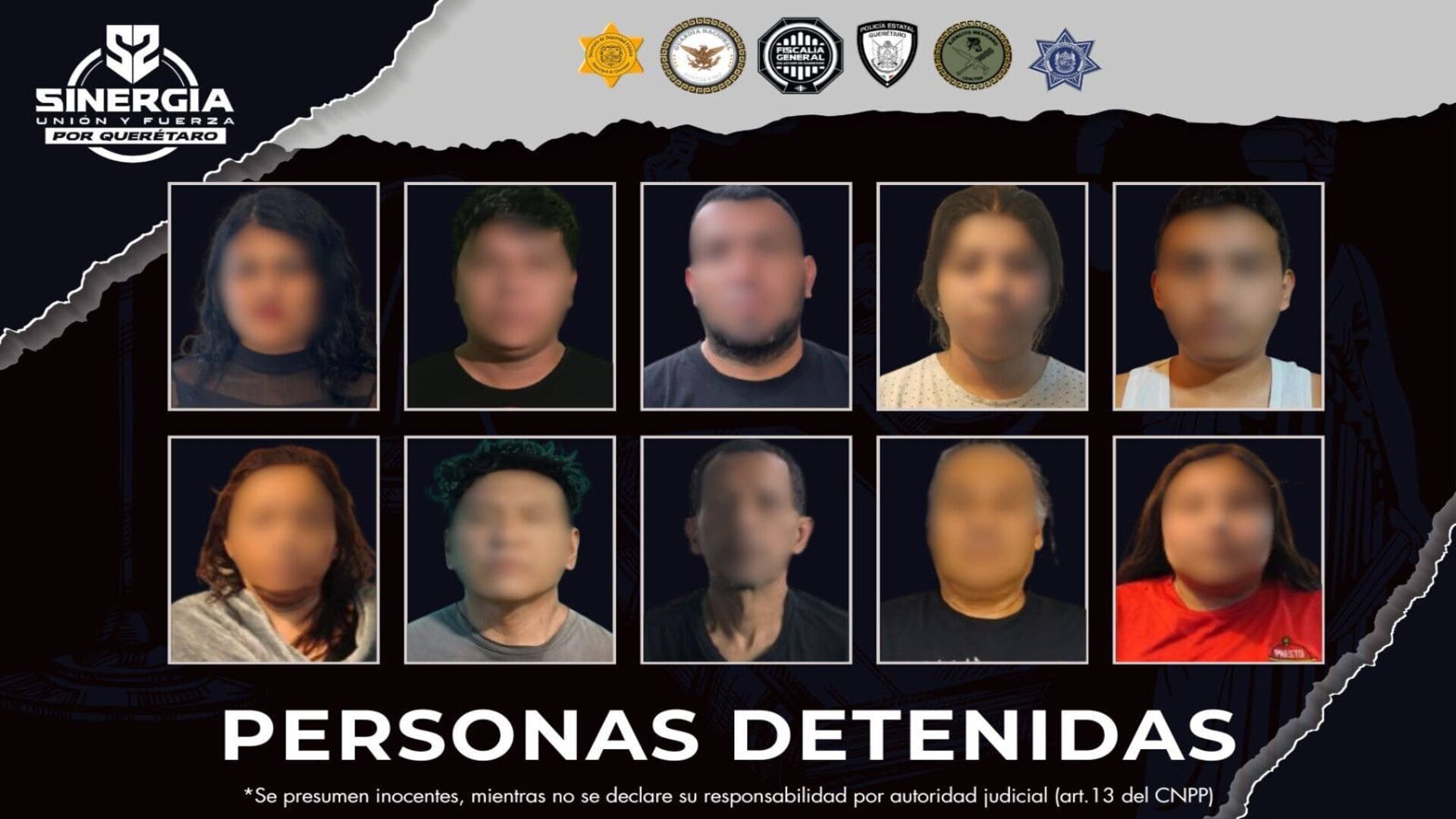 Las personas capturadas (FGE Querétaro)