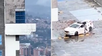 El techo del vehículo quedó