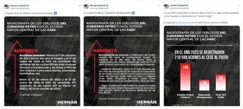 El representante a la Cámara Hernán Cadavid criticó el proceso de paz que lidera el Gobierno de Petro - crédito @hernancadavidma/X