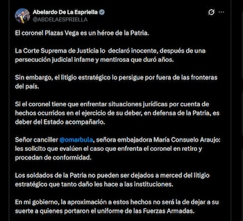 Abelardo de la Espriella - crédito @ABDELAESPRIELLA/X