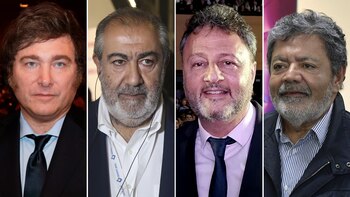 Javier Milei, Héctor Daer, Omar Yasín y Gerardo Martínez