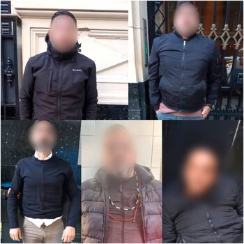 Los cinco detenidos en Palermo.