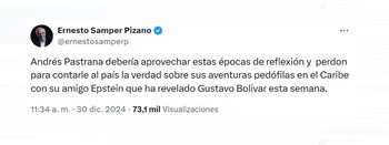 Ernesto Samper acusó a Pastrana