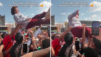 Señora de 80 años experimenta el ‘Quiere volar’ en el Zócalo y se vuelve viral