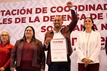 Elí César Cervantes fue elegido por consenso para ser el candidato virtual de Morena en SLP. (Foto: Morena)