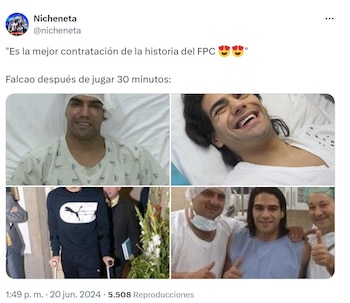 Ojalá Falcao no se lesione
