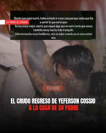 Yeferson Cossio recordó los motivos