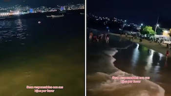 La escena quedó registrada en video y provocó cientos de comentarios sobre los riesgos de perder de vista a los niños.