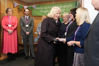 La reina Camilla durante su