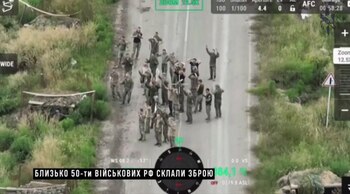 Un dron captó la rendición