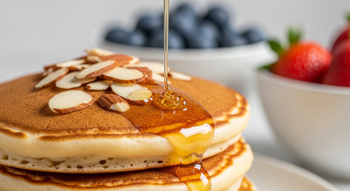 La receta de panqueques con harina de almendras ofrece una alternativa rápida, fácil y sin gluten para el desayuno o la merienda (Imagen Ilustrativa Infobae)