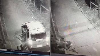 Desde un taxi abandonaron a una persona inconsciente en plena calle en Bogotá y posteriormente el hombre fue víctima de robo: este es el video