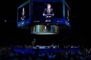 Javier Milei, en el evento