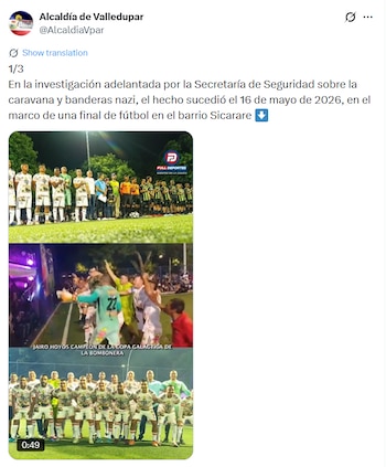 La alcaldía de Valledupar aclaró que la caravana se dio en medio de una celebración deportiva - crédito @alcaldiaVpar / X