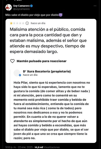 Soy Camarero (Captura de pantalla)
